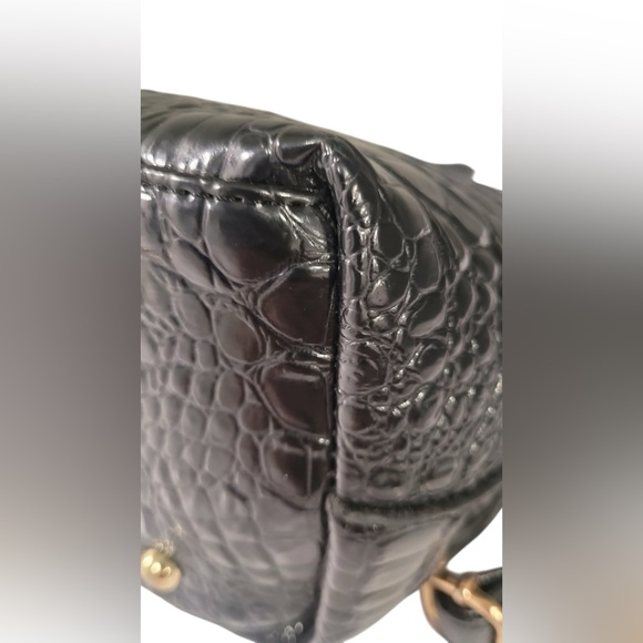 👜🐊 Croc-Embossed Structured Satchel Handbag | New with Strap 🐊👜 - Picture 10 of 16